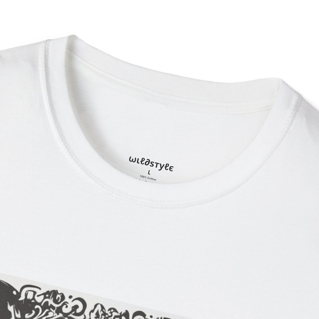 Whirlwood Graphic T‑Shirt — 'Wildstyle' Minimal Front, Swirl Frame Back